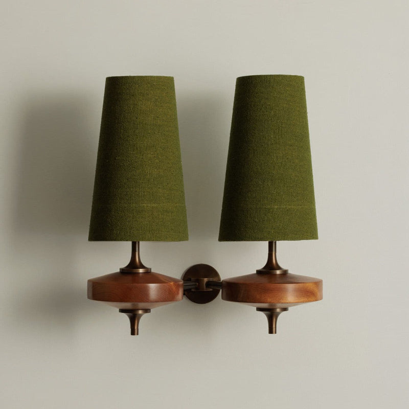 Nydorisra Vintage Wall Sconce - 2 Heads Green