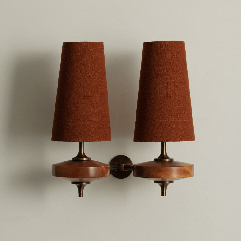 Nydorisra Vintage Wall Sconce - 2 Heads Red