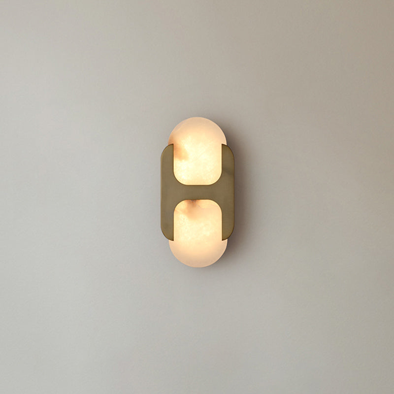 Lylaearis Alabaster Wall Sconce - 25.5cm Brass