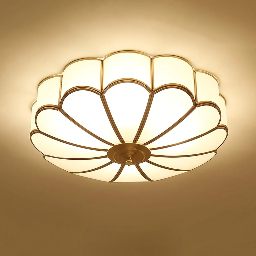 Viraean Brass Flower Ceiling Light