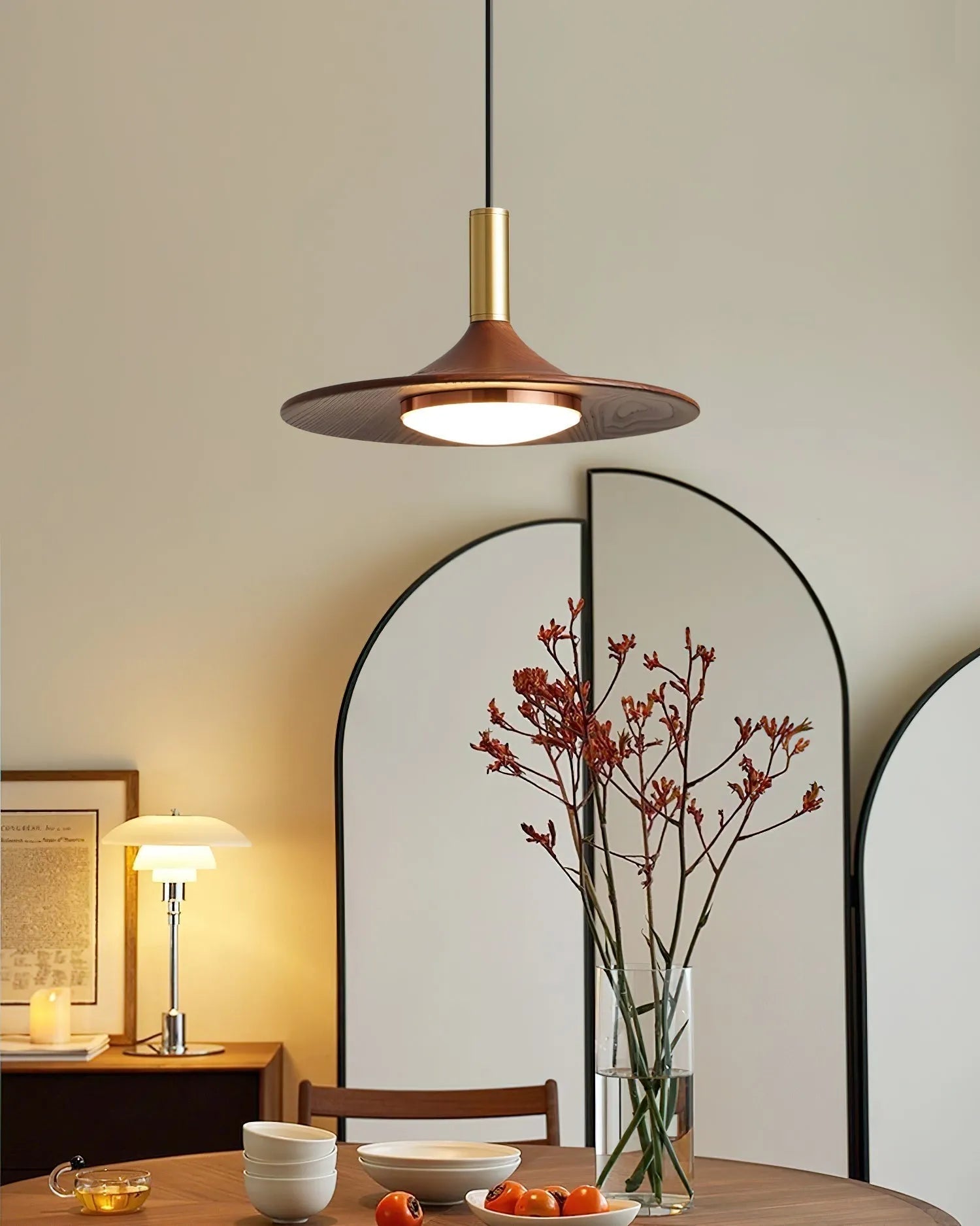Hat Midcentury Pendant Light