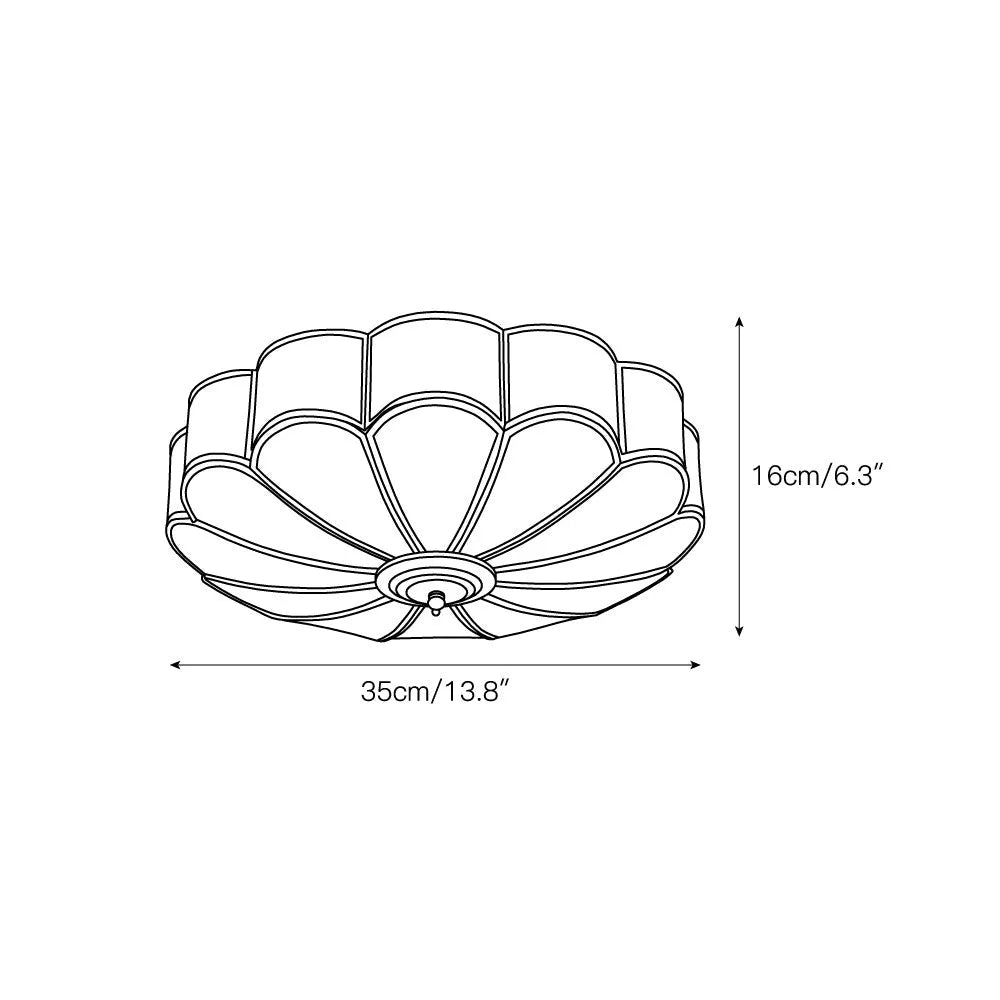 Viraean Brass Flower Ceiling Light