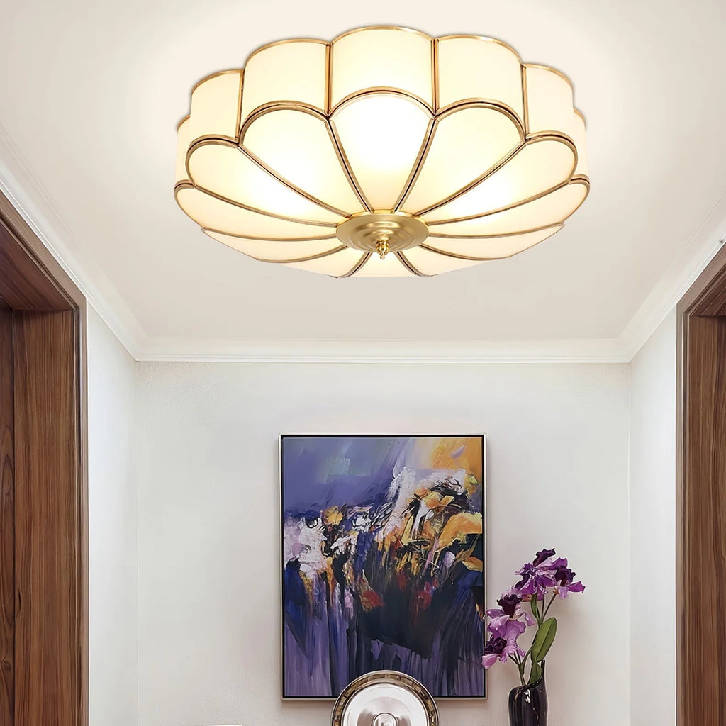 Viraean Brass Flower Ceiling Light