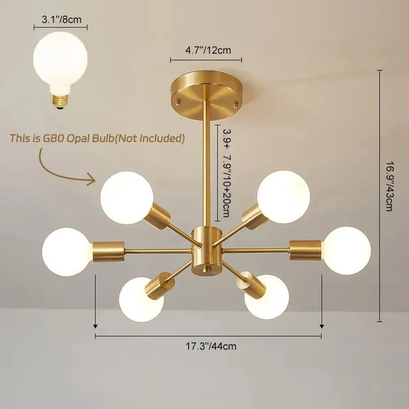 Blikuvo Brass Sputnik Light