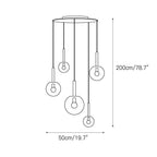 Vetheel Glass Cloud Pendant Light