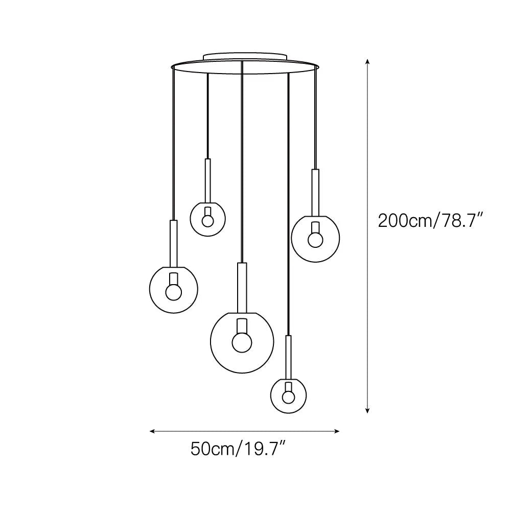 Vetheel Glass Cloud Pendant Light